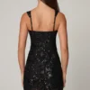Adia verziertes A-Linien-Minikleid in Schwarz Adia verziertes A-Linien-Minikleid in Schwarz