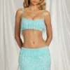Aerin Fransen-Bralette in Aquablau Aerin Fransen-Bralette in Aquablau