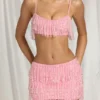 Aerin Fringed Bralette in Candyfloss Pink Aerin Fringed Bralette in Candyfloss Pink