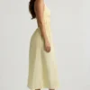 Aeris Rückenfreies Midaxi-Kleid aus Baumwollpopeline in Zitronengelb Aeris Rückenfreies Midaxi-Kleid aus Baumwollpopeline in Zitronengelb