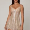 Agentha Minikleid mit V-Ausschnitt und Spitzenverzierung in zartem Pfirsich Agentha Minikleid mit V-Ausschnitt und Spitzenverzierung in zartem Pfirsich