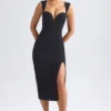 Aiko Midaxi-Kleid mit Herzausschnitt in Schwarz Aiko Midaxi-Kleid mit Herzausschnitt in Schwarz