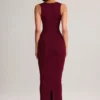Ainslee Midi-Kleid aus Modal mit quadratischem Ausschnitt in Weinrot Ainslee Midi-Kleid aus Modal mit quadratischem Ausschnitt in Weinrot