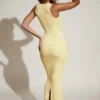 Ainslee Midi-Kleid mit quadratischem Ausschnitt in Pastellgelb Ainslee Midi-Kleid mit quadratischem Ausschnitt in Pastellgelb