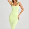 Ainslee Modal-Midi-Kleid mit quadratischem Ausschnitt in Matcha-Grün Ainslee Modal-Midi-Kleid mit quadratischem Ausschnitt in Matcha-Grün
