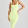 Ainslee Modal-Midi-Kleid mit quadratischem Ausschnitt in Matcha-Grün Ainslee Modal-Midi-Kleid mit quadratischem Ausschnitt in Matcha-Grün