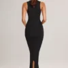 Ainslee Modal-Midi-Kleid mit quadratischem Ausschnitt in Schwarz Ainslee Modal-Midi-Kleid mit quadratischem Ausschnitt in Schwarz