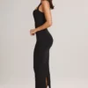 Ainslee Modal-Midi-Kleid mit quadratischem Ausschnitt in Schwarz Ainslee Modal-Midi-Kleid mit quadratischem Ausschnitt in Schwarz