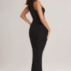 Ainslee Modal-Midi-Kleid mit quadratischem Ausschnitt in Schwarz Ainslee Modal-Midi-Kleid mit quadratischem Ausschnitt in Schwarz