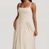 Aireen Modal A-Linien-Midaxi-Kleid in Elfenbein Aireen Modal A-Linien-Midaxi-Kleid in Elfenbein