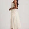 Aireen Modal A-Linien-Midaxi-Kleid in Elfenbein Aireen Modal A-Linien-Midaxi-Kleid in Elfenbein