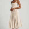 Aireen Modal A-Linien-Midaxi-Kleid in Elfenbein Aireen Modal A-Linien-Midaxi-Kleid in Elfenbein