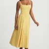 Aireen Modal A-Linien-Midaxi-Kleid in Pastellgelb Aireen Modal A-Linien-Midaxi-Kleid in Pastellgelb