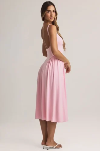 Aireen Modal A-Linien-Midaxi-Kleid in Pastellrosa