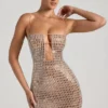 Alanni verziertes Cut-Out-Minikleid in Honig Alanni verziertes Cut-Out-Minikleid in Honig
