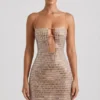 Alanni verziertes Cut-Out-Minikleid in Honig Alanni verziertes Cut-Out-Minikleid in Honig