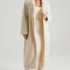 Alaska langer Shearling-Mantel in Creme Alaska langer Shearling-Mantel in Creme