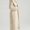 Alaska langer Shearling-Mantel in Creme Alaska langer Shearling-Mantel in Creme