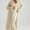 Alaska langer Shearling-Mantel in Creme Alaska langer Shearling-Mantel in Creme