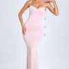 Aldona – Geschmeidiges Jersey-Kleid mit Blumenapplikationen in Blush Aldona – Geschmeidiges Jersey-Kleid mit Blumenapplikationen in Blush