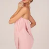 Alessandra Bandeau-Minikleid in Blush Pink