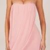 Alessandra Bandeau-Minikleid in Blush Pink