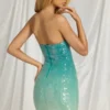 Alessi Bandeau-Minikleid in Blau Ombré