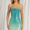 Alessi Bandeau-Minikleid in Blau Ombré