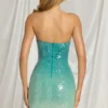 Alessi Bandeau-Minikleid in Blau Ombré
