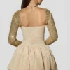 Aletta Minikleid mit verziertem Bubble-Saum in Gold Aletta Minikleid mit verziertem Bubble-Saum in Gold