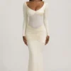 Alila Maxikleid mit Schleifen-Detail und Rüschen in Elfenbein Alila Maxikleid mit Schleifen-Detail und Rüschen in Elfenbein