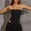 Allegra Bandeau-Bodys in Schwarz Allegra Bandeau-Bodys in Schwarz