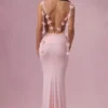 Alora Jersey-Kleid mit Drapierung in Babyrosa Alora Jersey-Kleid mit Drapierung in Babyrosa