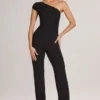 Alouette Modal-Jumpsuit mit einer Schulter in Schwarz Alouette Modal-Jumpsuit mit einer Schulter in Schwarz