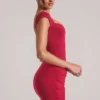 Alva Minikleid mit Herzausschnitt in Kirschrot