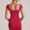 Alva Minikleid mit Herzausschnitt in Kirschrot