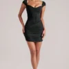 Alva Minikleid mit Herzausschnitt in Schwarz
