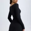 Alvie Modal-Minikleid mit Lagen und A-Linie in Schwarz Alvie Modal-Minikleid mit Lagen und A-Linie in Schwarz