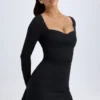 Alvie Modal-Minikleid mit Lagen und A-Linie in Schwarz Alvie Modal-Minikleid mit Lagen und A-Linie in Schwarz