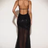 Amarelle Verziertes rückenfreies Kleid mit Herzausschnitt in Schwarz Amarelle Verziertes rückenfreies Kleid mit Herzausschnitt in Schwarz