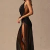 Anaya Maxikleid mit Cowl-Ausschnitt in Schwarz