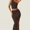 Andi Modal-One-Shoulder-Oberteil in Schokoladenbraun