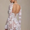 Andreia Minikleid mit Korsett und Spitzenverzierung in Weiß Andreia Minikleid mit Korsett und Spitzenverzierung in Weiß