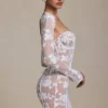 Andreia Minikleid mit Korsett und Spitzenverzierung in Weiß Andreia Minikleid mit Korsett und Spitzenverzierung in Weiß