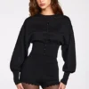 Anele Strick-Cardigan mit langen Ärmeln in Schwarz Anele Strick-Cardigan mit langen Ärmeln in Schwarz