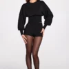 Anele Strick-Cardigan mit langen Ärmeln in Schwarz Anele Strick-Cardigan mit langen Ärmeln in Schwarz