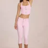Anessa Capri-Jeans mit mittlerer Leibhöhe in Blossom Pink