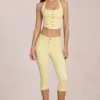 Anessa Capri-Jeans mit mittlerer Leibhöhe in Zitronengelb Anessa Capri-Jeans mit mittlerer Leibhöhe in Zitronengelb