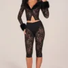 Annalisa Caprihose mit Schnürung in Schwarz Annalisa Caprihose mit Schnürung in Schwarz