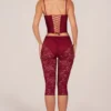 Annalisa Caprihose mit Spitze in Kirschrot Annalisa Caprihose mit Spitze in Kirschrot